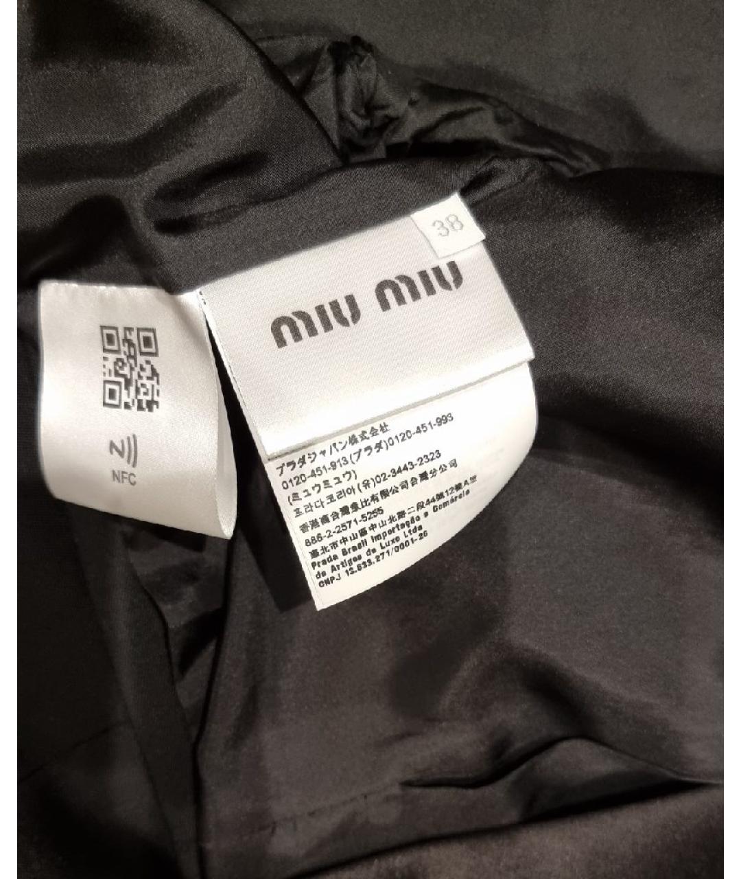MIU MIU Черный шерстяной жакет/пиджак, фото 7