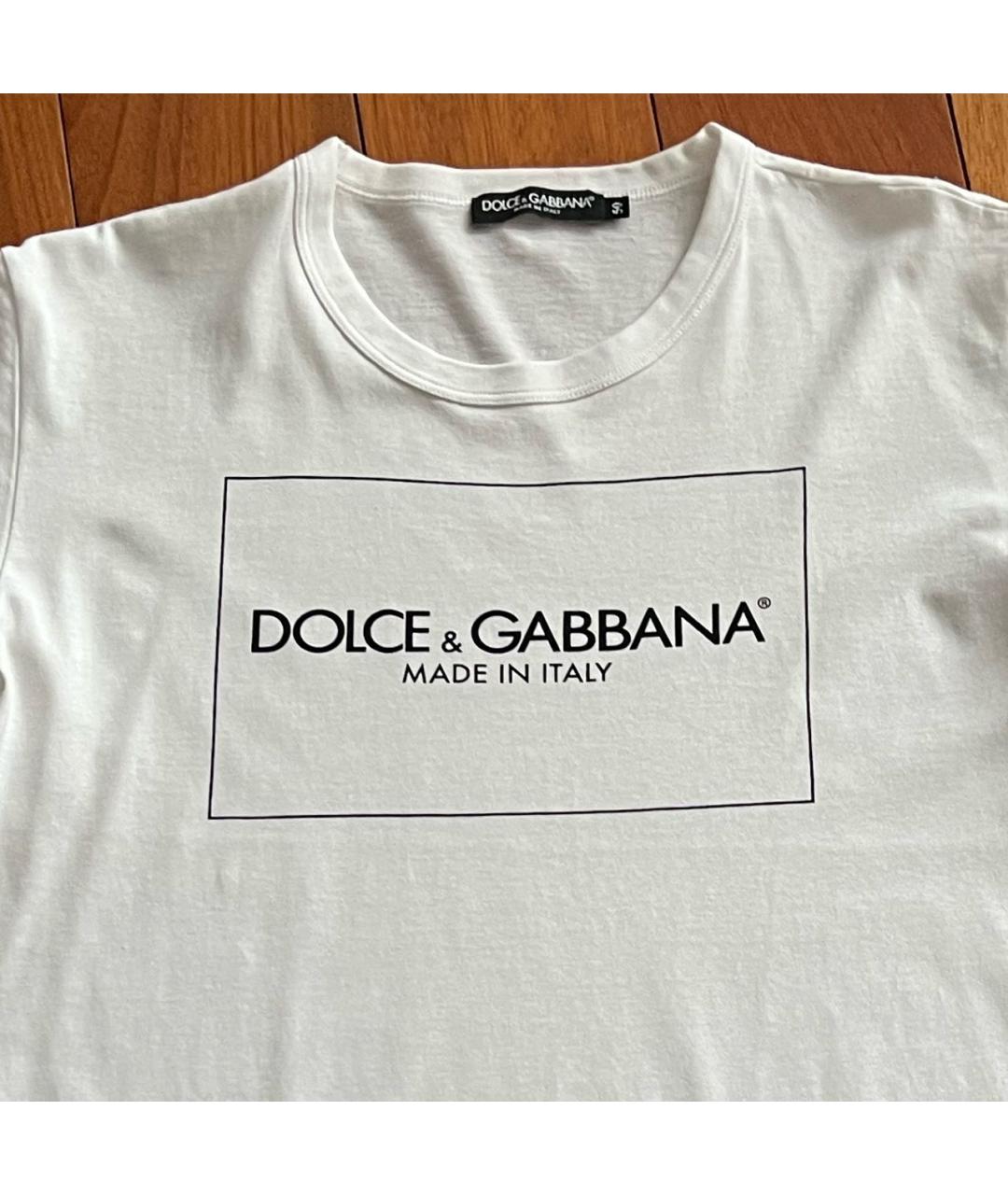 DOLCE&GABBANA Белая хлопковая футболка, фото 2