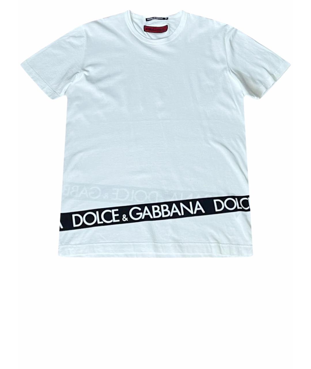 DOLCE&GABBANA Белая хлопковая футболка, фото 1
