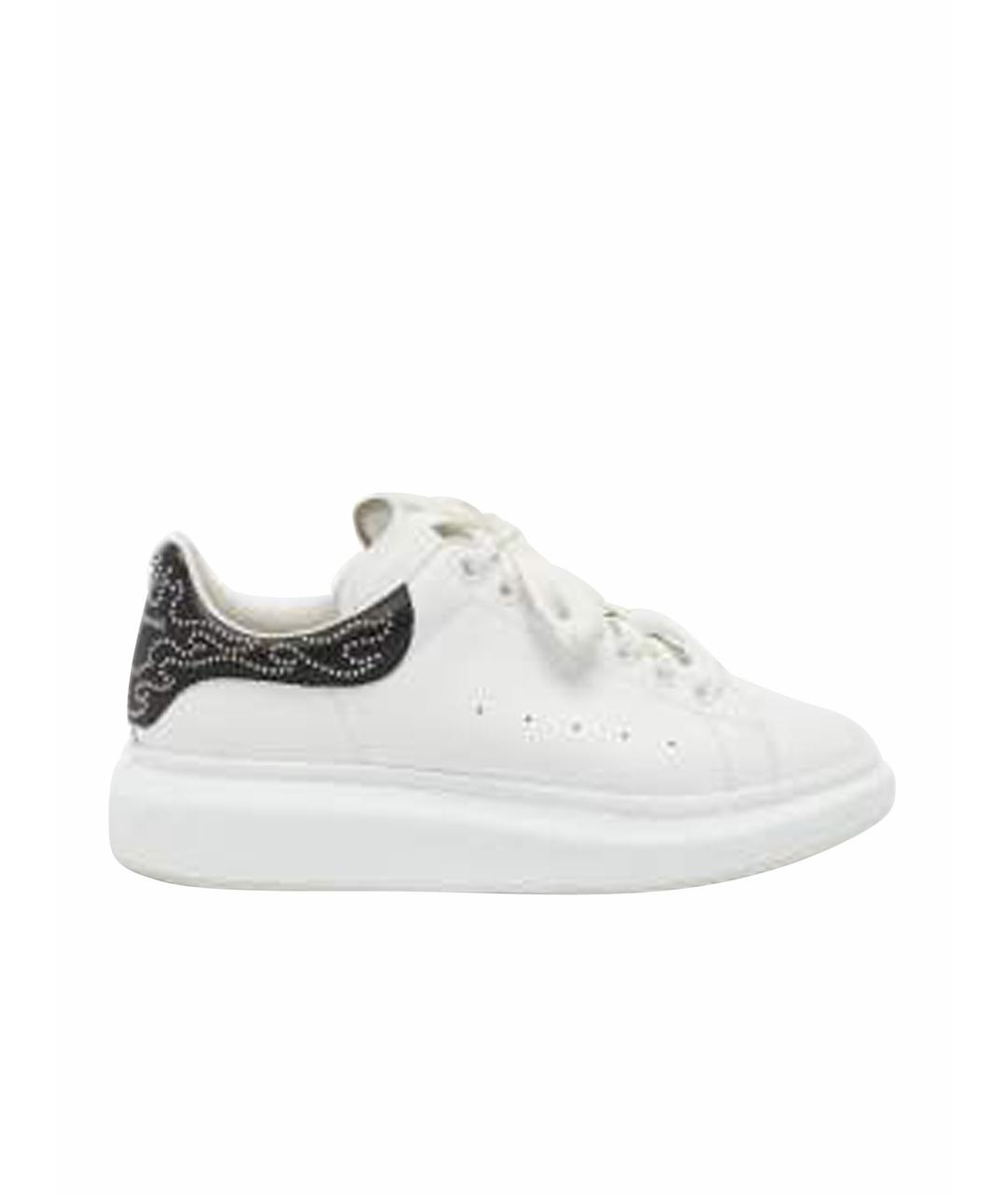 ALEXANDER MCQUEEN Белые кожаные высокие кроссовки / кеды, фото 1