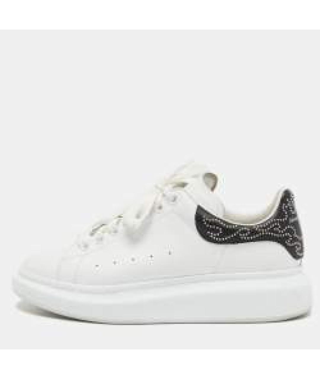 ALEXANDER MCQUEEN Белые кожаные высокие кроссовки / кеды, фото 6