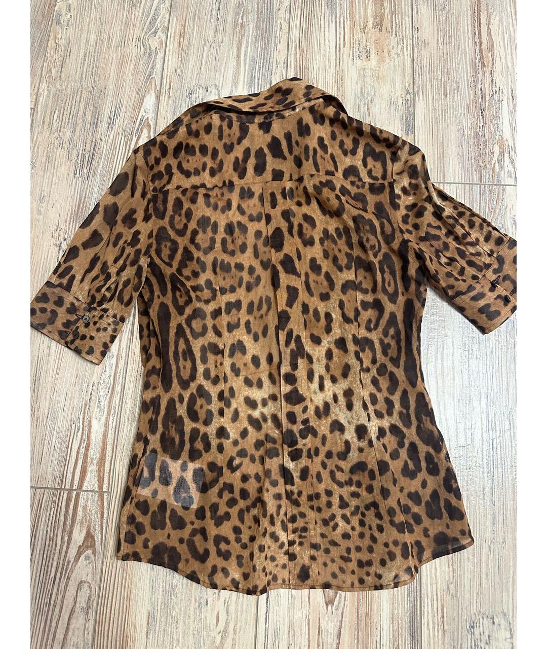 DOLCE&GABBANA Горчичная хлопковая рубашка, фото 2