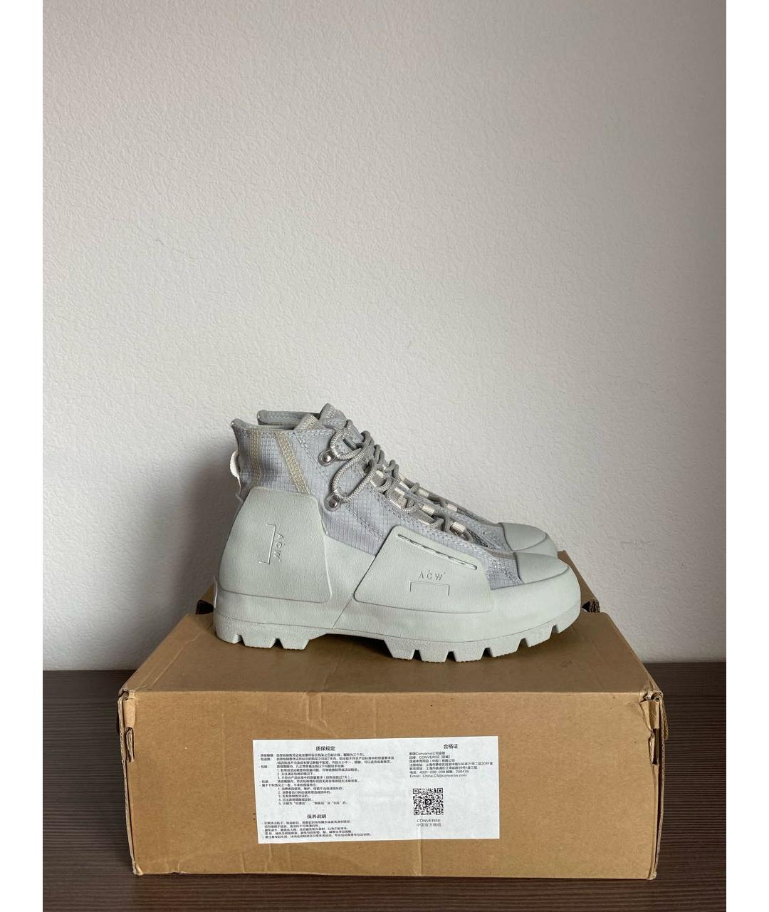 CONVERSE Серые текстильные кроссовки, фото 7