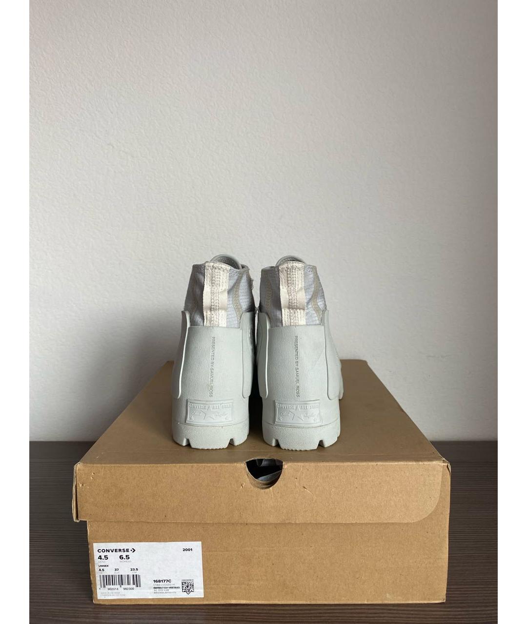 CONVERSE Серые текстильные кроссовки, фото 4