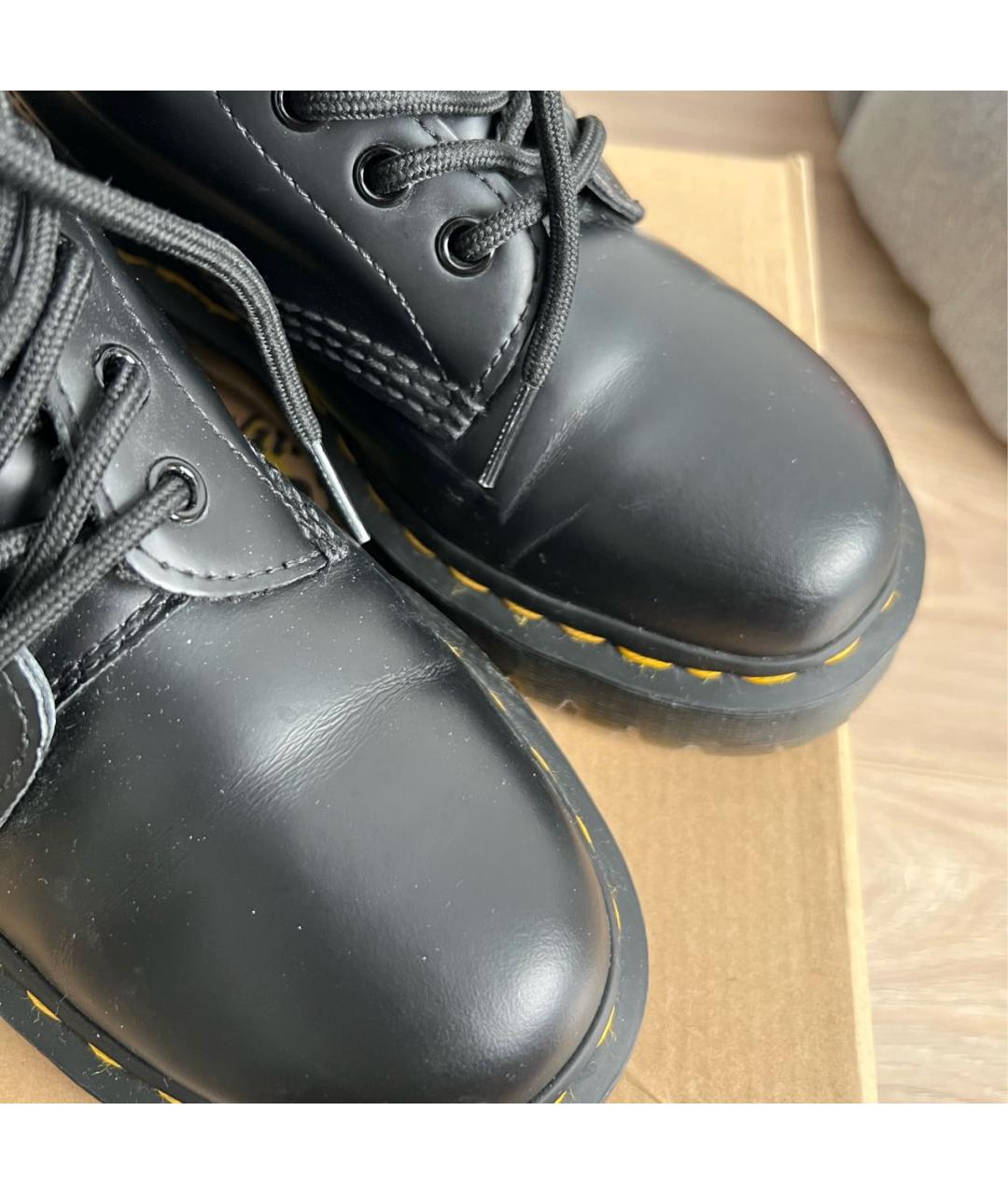 DR. MARTENS Черные кожаные ботинки, фото 4