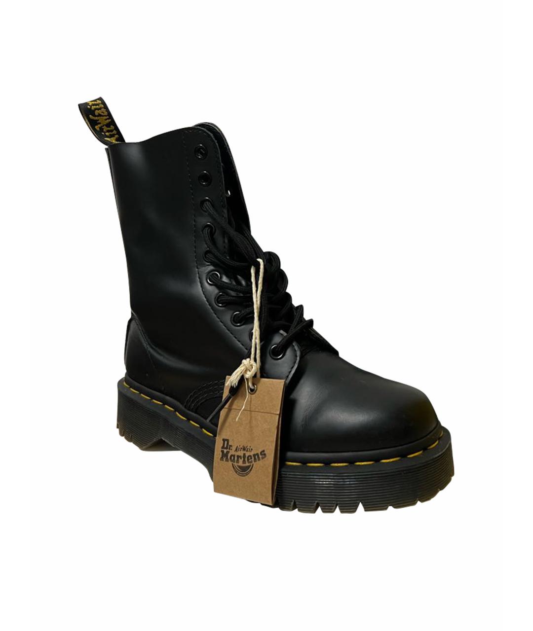 DR. MARTENS Черные кожаные ботинки, фото 1