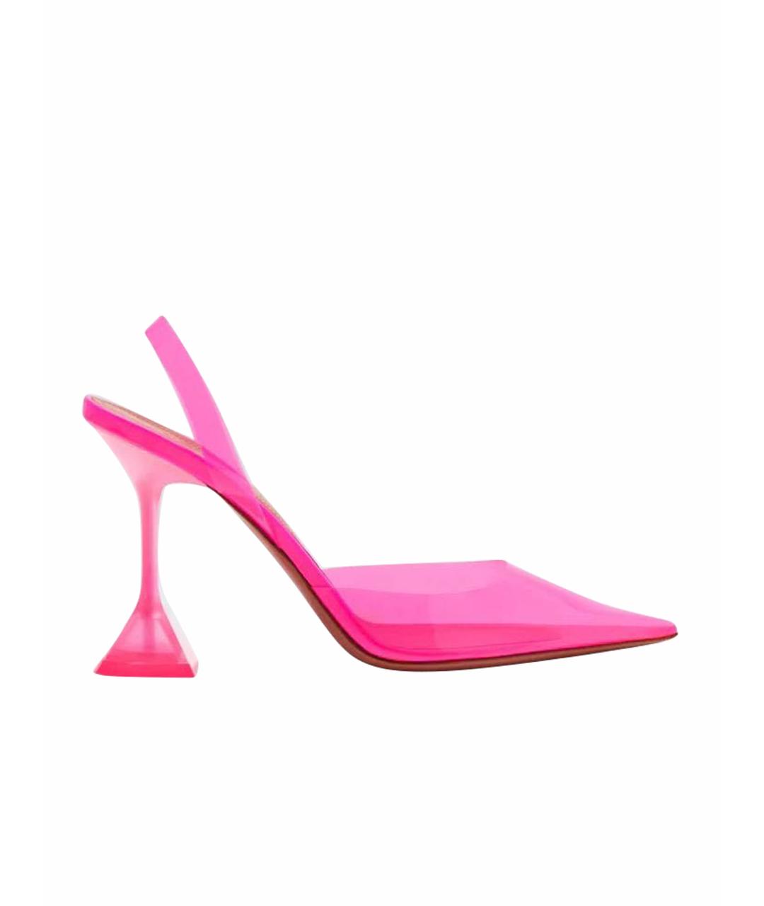 Amina Muaddi Розовые синтетические туфли, фото 1