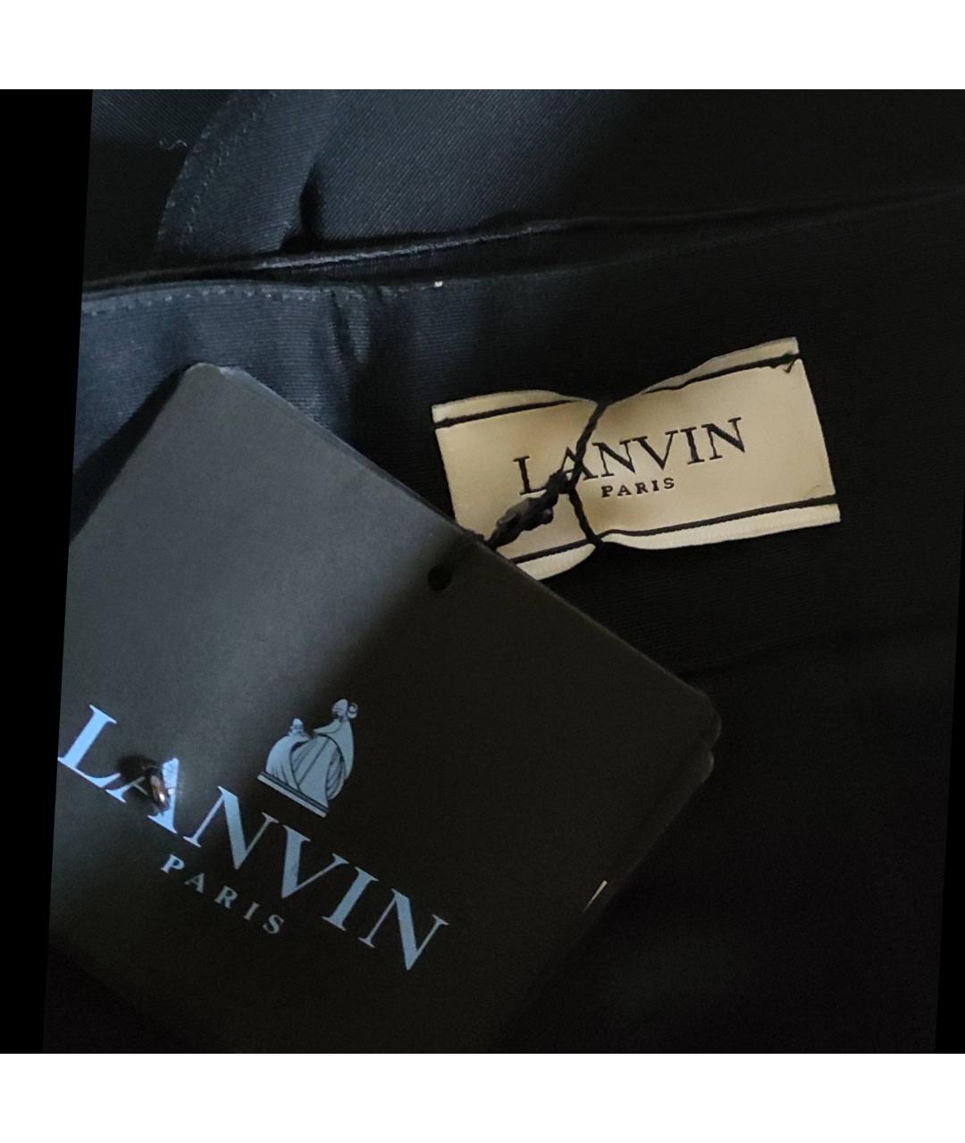 LANVIN Черная льняная юбка макси, фото 2