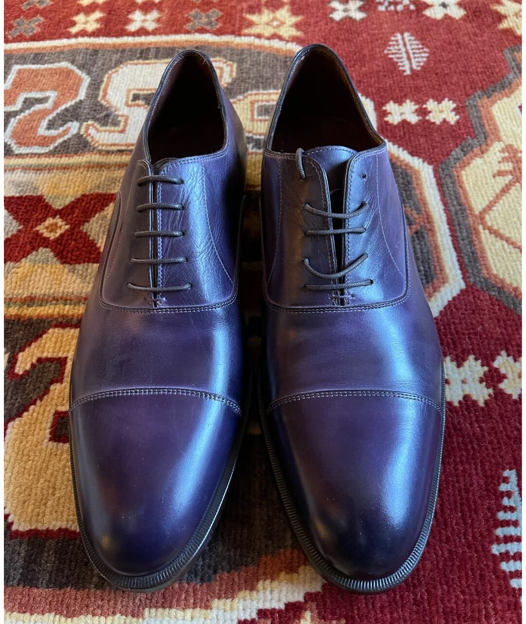 FRATELLI ROSSETTI Фиолетовые кожаные низкие ботинки, фото 2