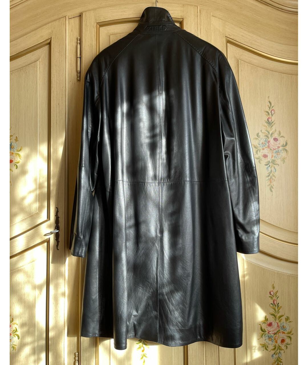 ZILLI Черное кожаное пальто, фото 2