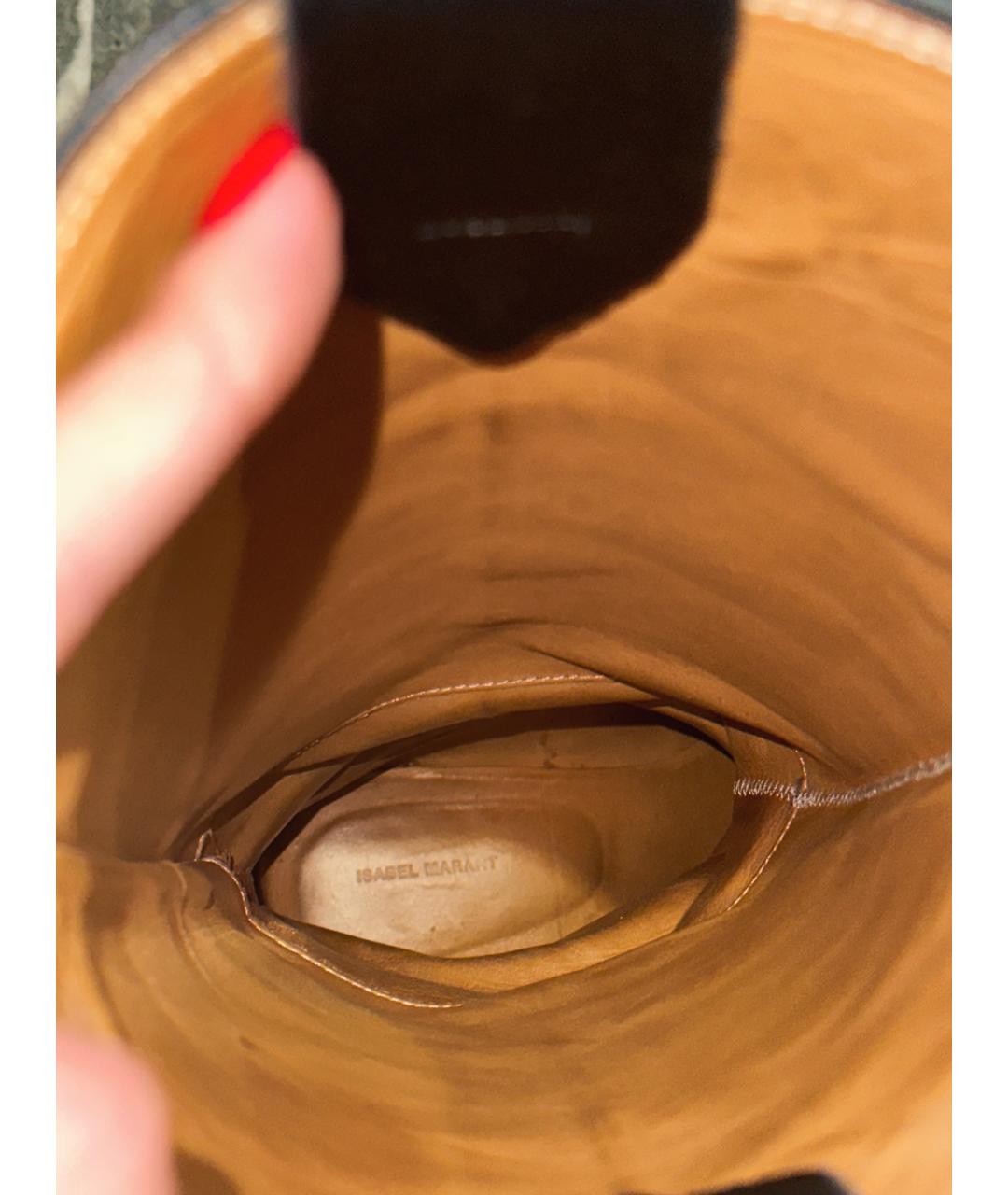 ISABEL MARANT Черные кожаные сапоги, фото 4