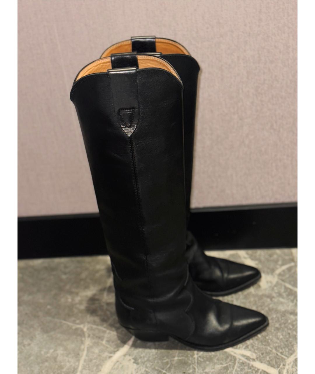 ISABEL MARANT Черные кожаные сапоги, фото 5