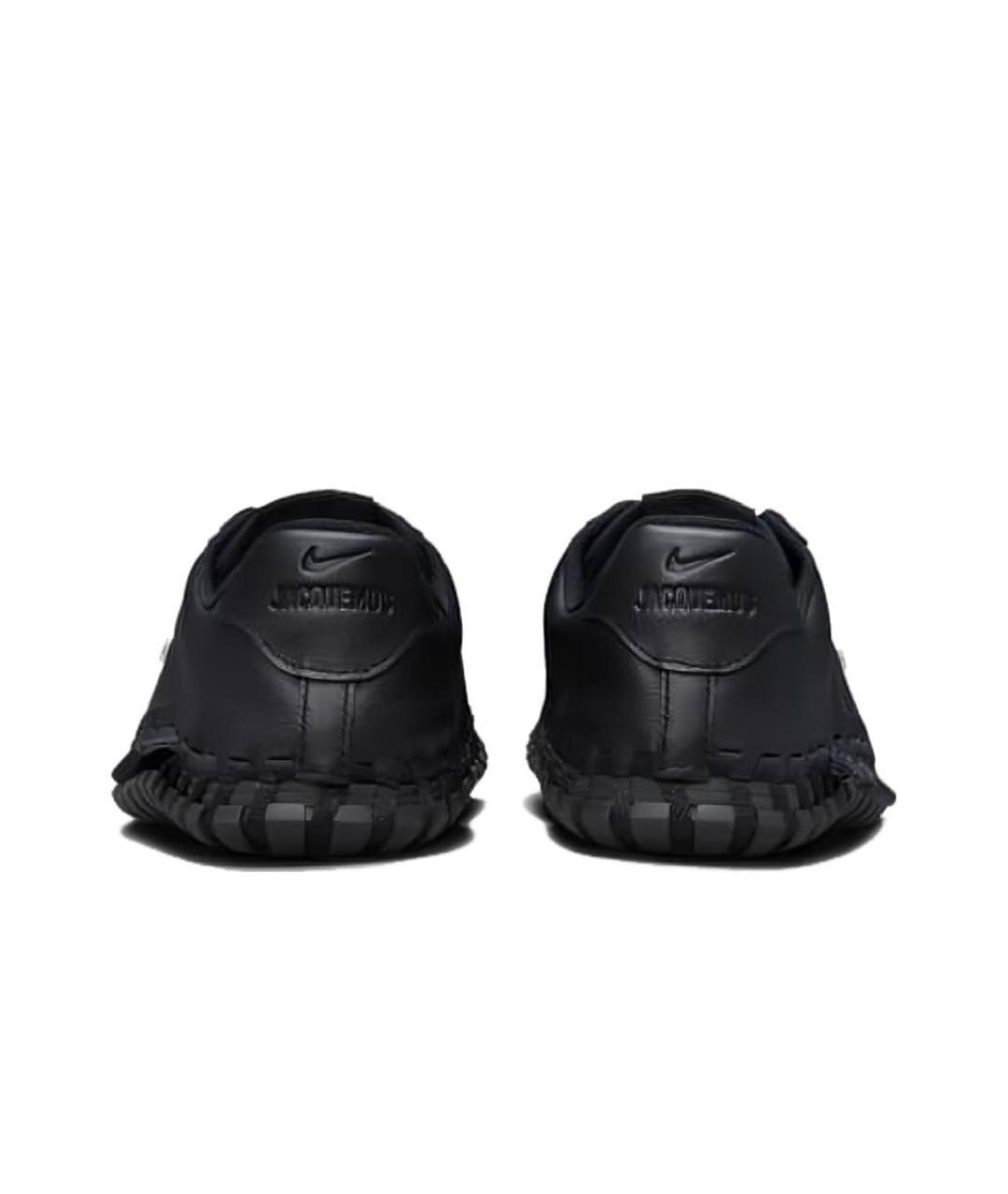 JACQUEMUS Черные кожаные кроссовки, фото 4