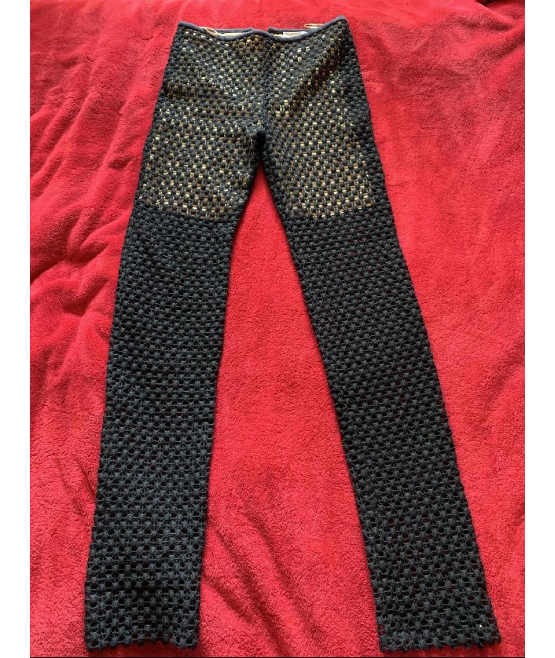 CHLOE Черные шерстяные прямые брюки, фото 9
