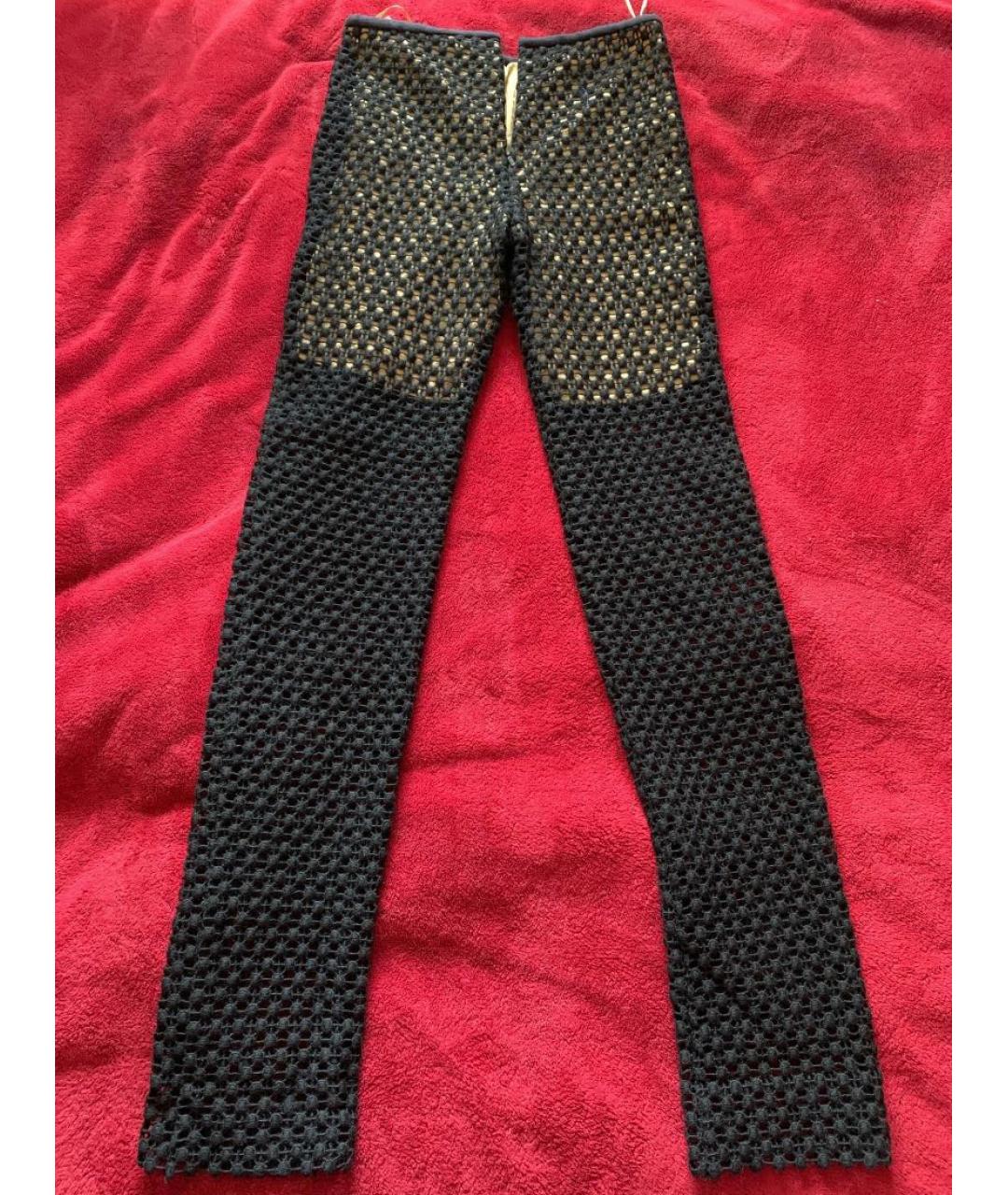CHLOE Черные шерстяные прямые брюки, фото 6