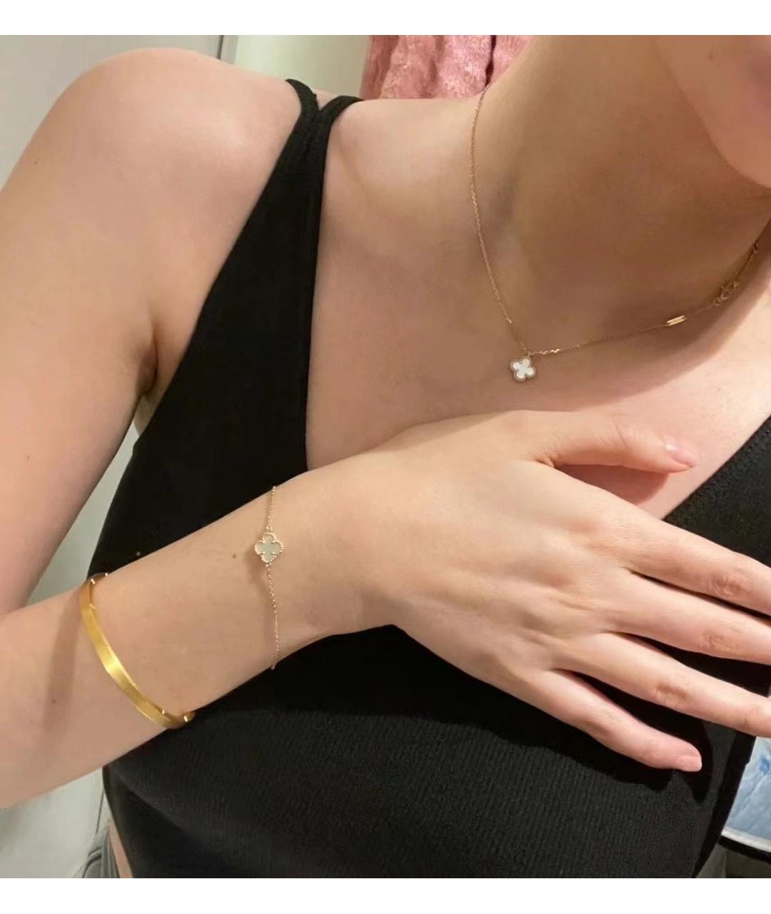 VAN CLEEF & ARPELS Белое колье из желтого золота, фото 6