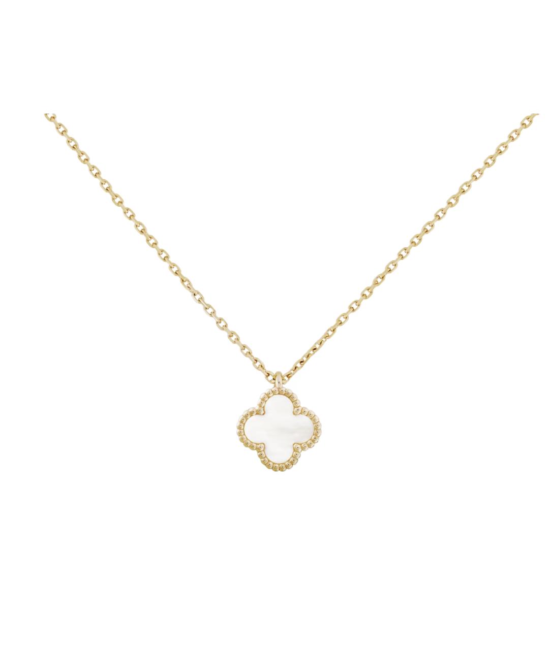 VAN CLEEF & ARPELS Белое колье из желтого золота, фото 8