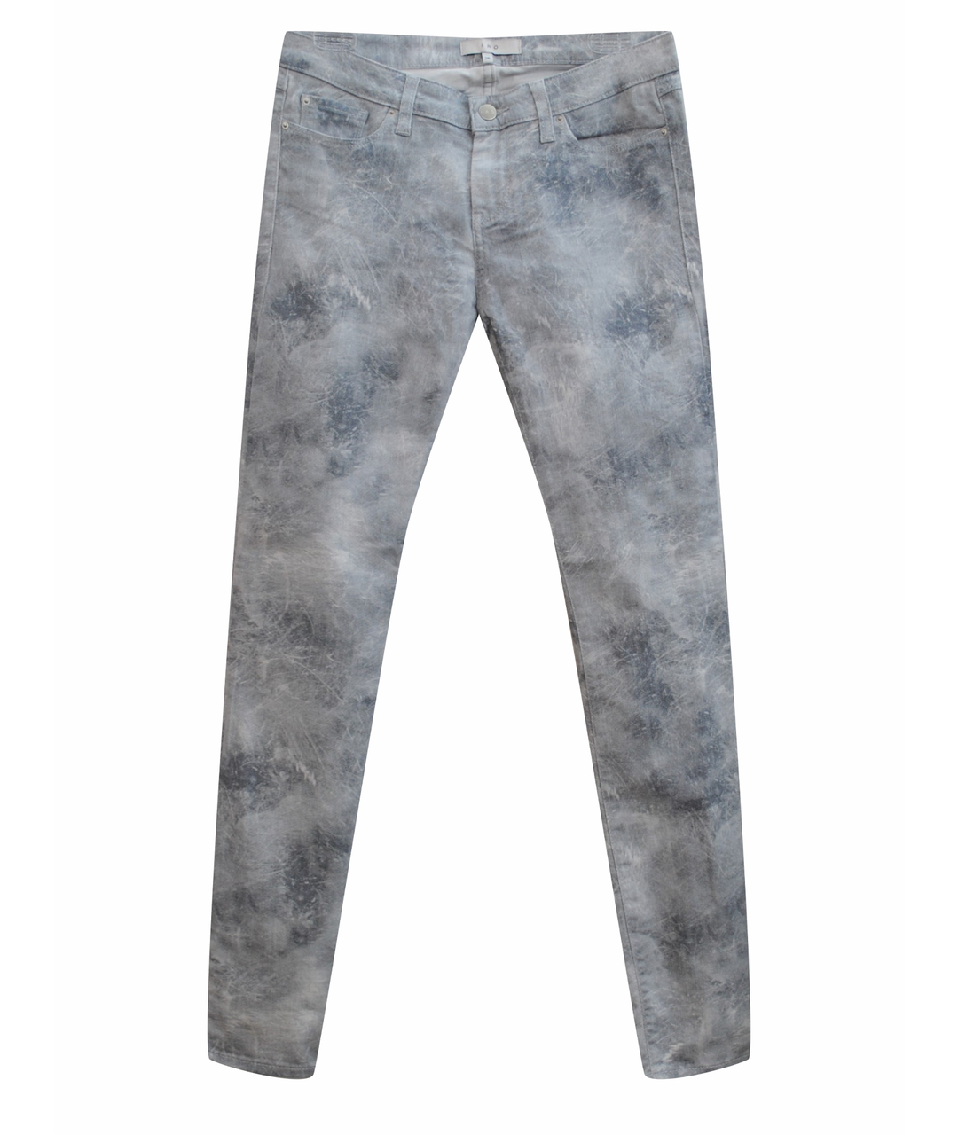 IRO Серые хлопко-эластановые джинсы слим, фото 1