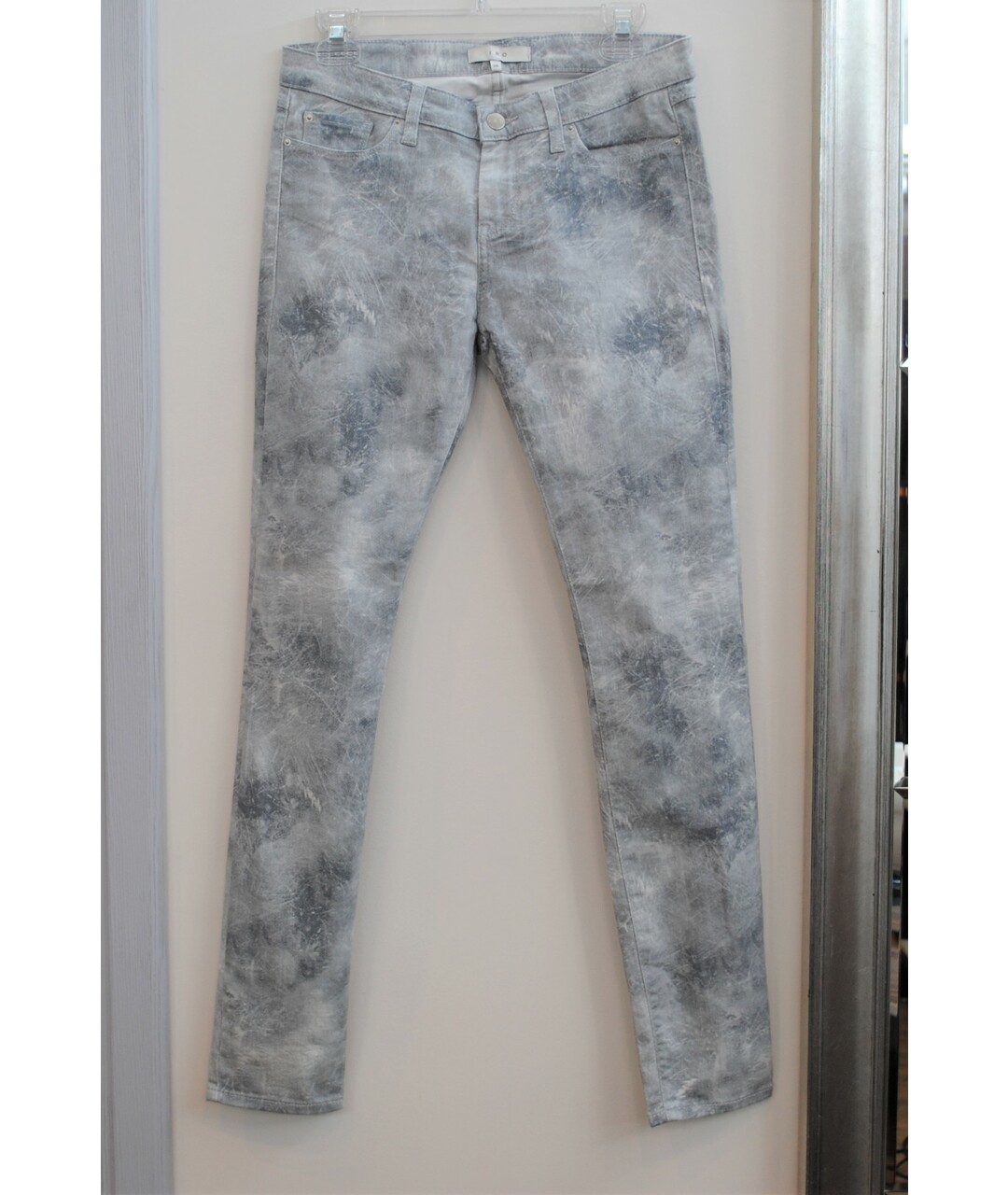 IRO Серые хлопко-эластановые джинсы слим, фото 8