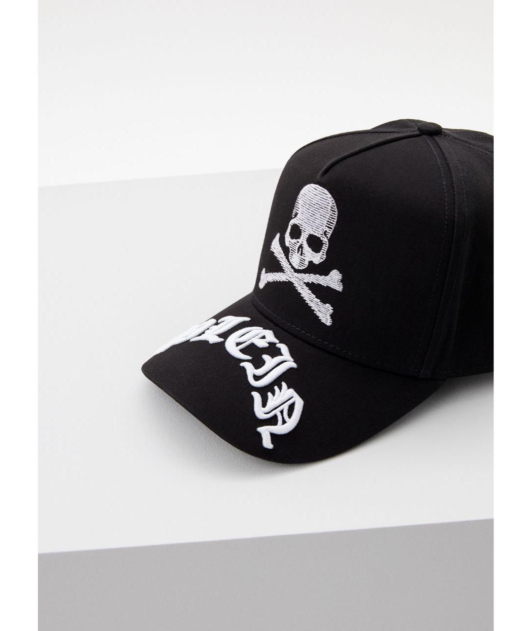 PHILIPP PLEIN Черная хлопковая кепка/бейсболка, фото 5