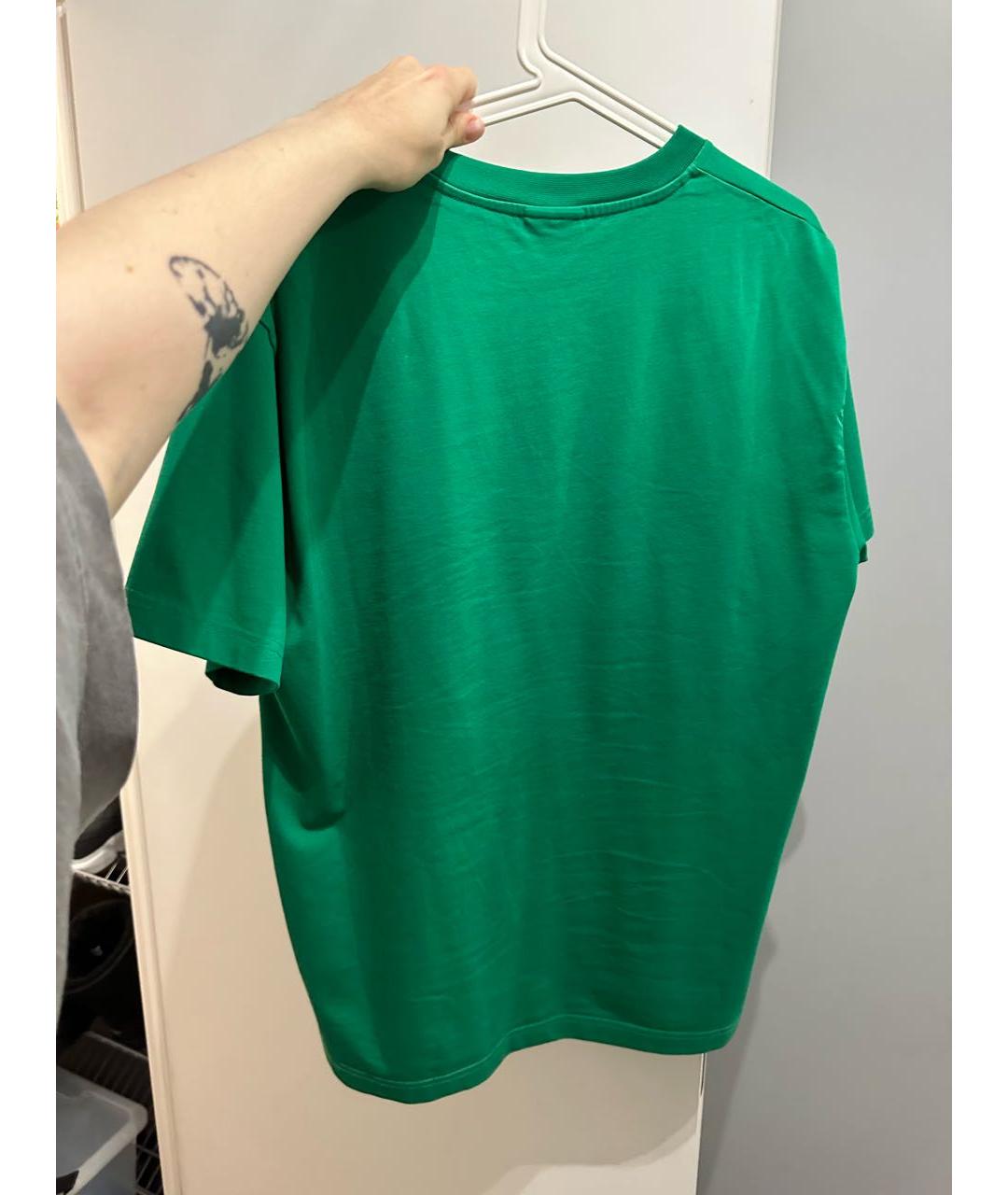 JACQUEMUS Зеленая хлопковая футболка, фото 2