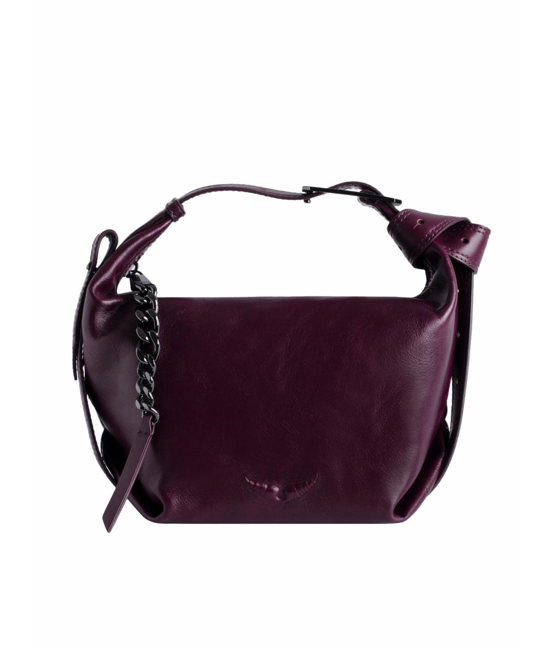 ZADIG & VOLTAIRE Фиолетовая кожаная сумка через плечо, фото 1