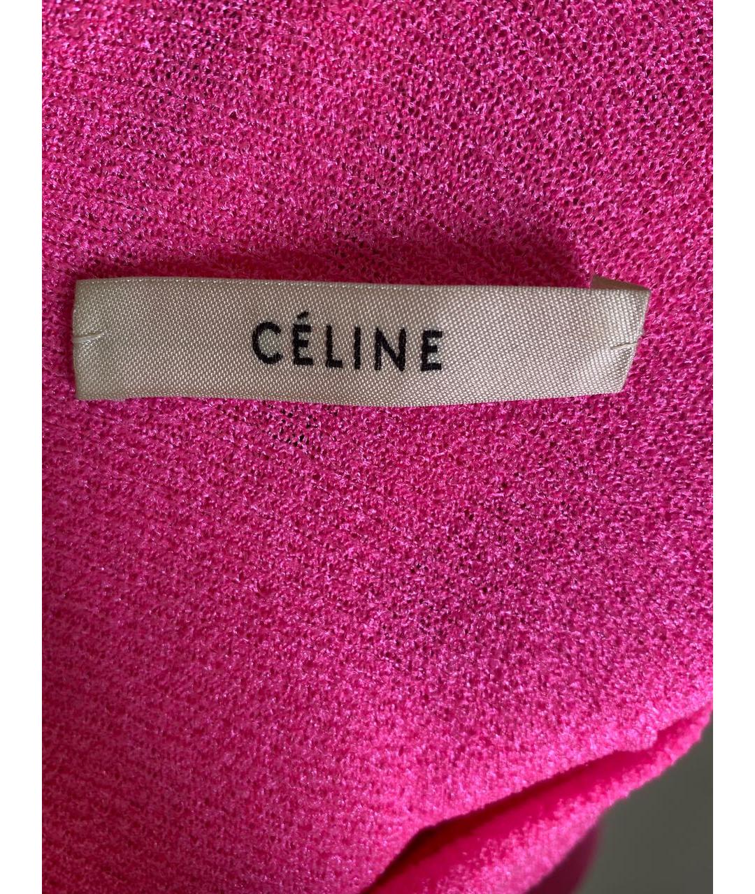 CELINE Розовая полиамидовая водолазка, фото 4