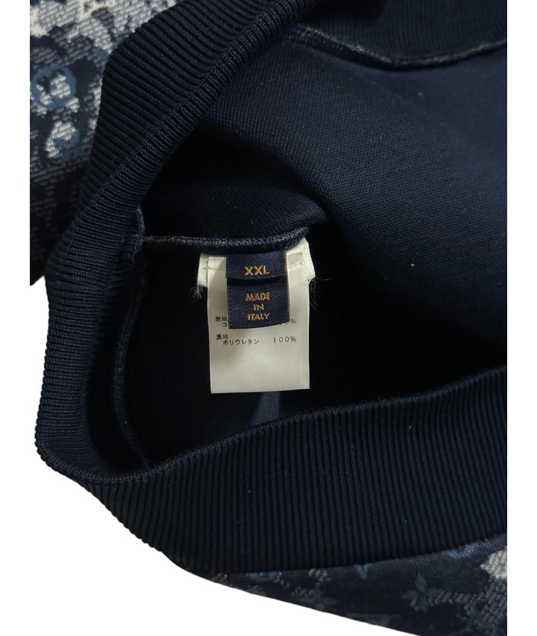 LOUIS VUITTON Темно-синий полиуретановый джемпер / свитер, фото 5
