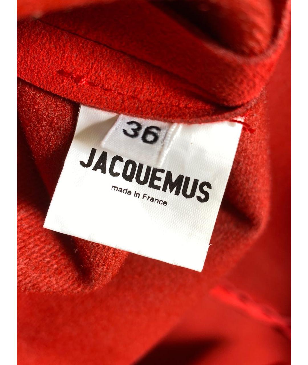 JACQUEMUS Красная хлопковая юбка миди, фото 6