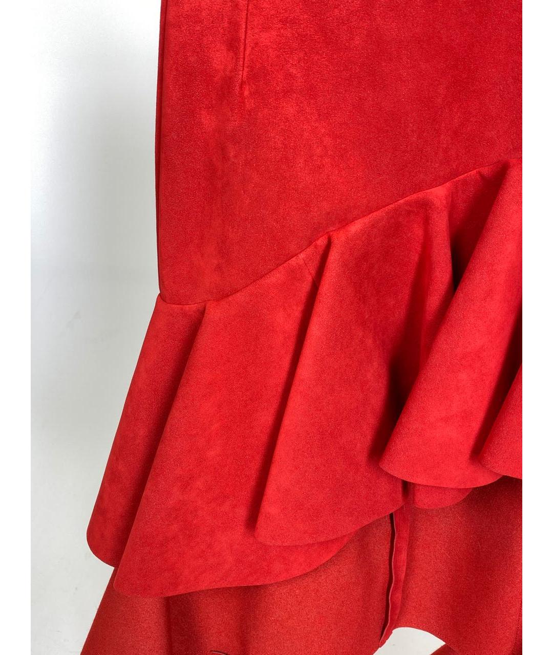 JACQUEMUS Красная хлопковая юбка миди, фото 3