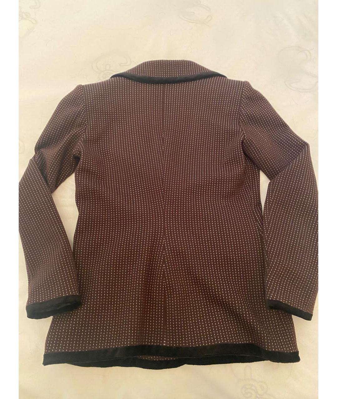 ARMANI COLLEZIONI Коричневый шерстяной жакет/пиджак, фото 2