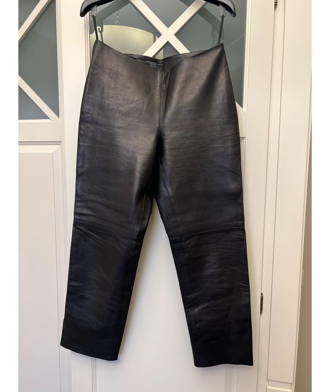 PRADA Черный кожаный костюм с брюками, фото 2
