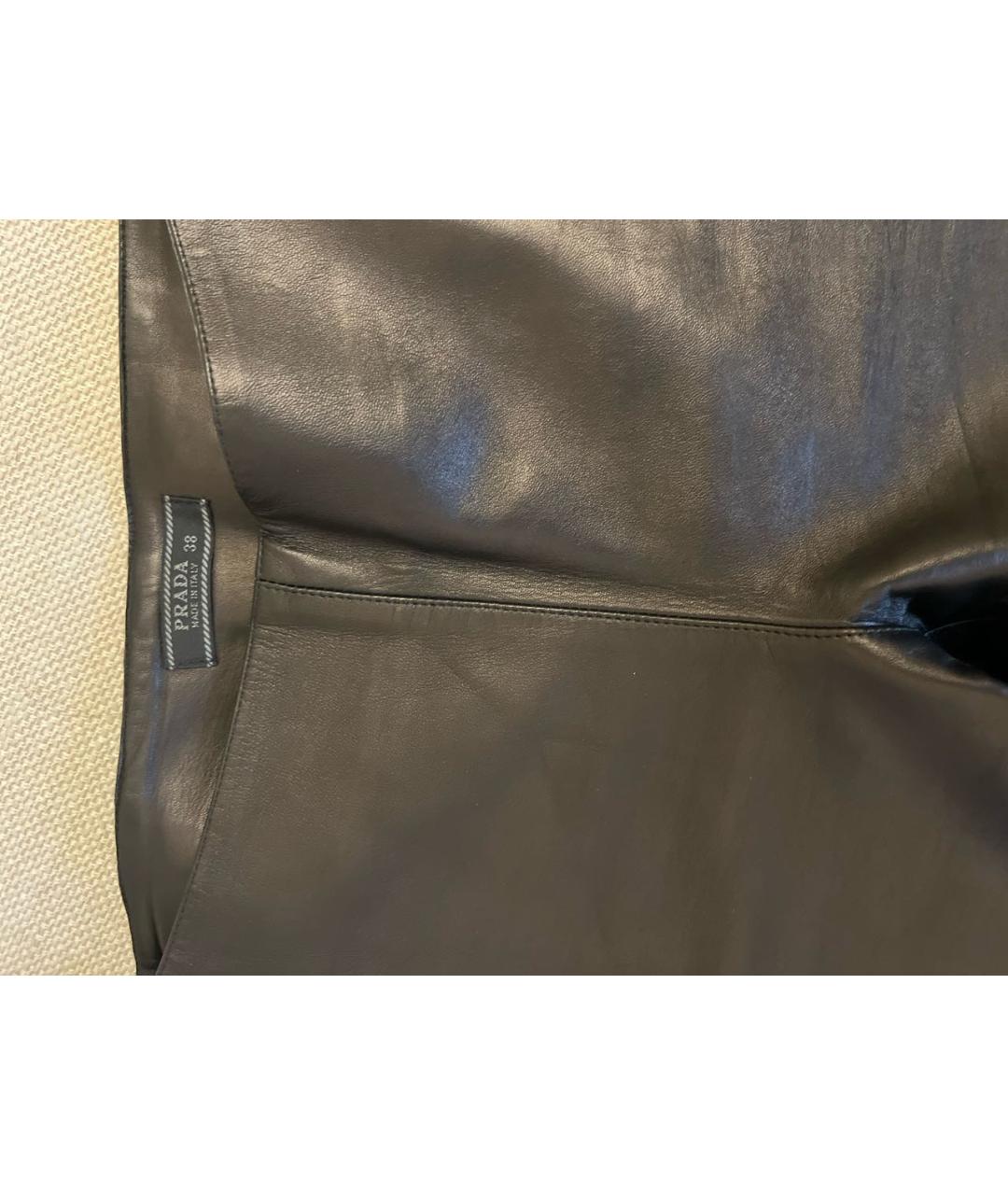 PRADA Черный кожаный костюм с брюками, фото 6