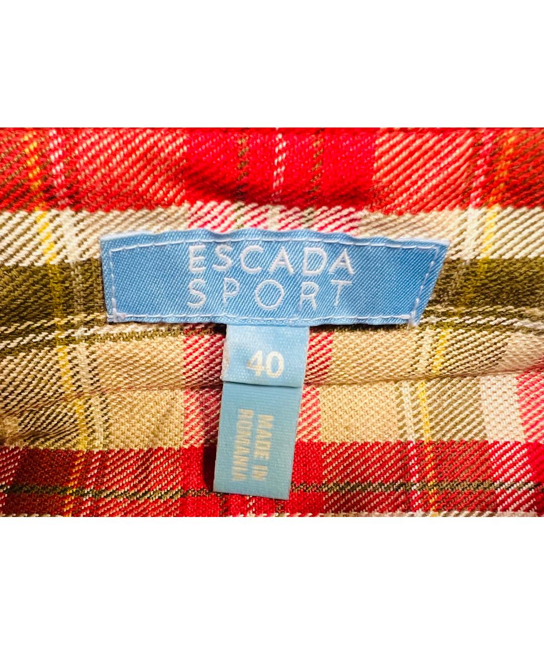 ESCADA Красная хлопковая рубашка, фото 5