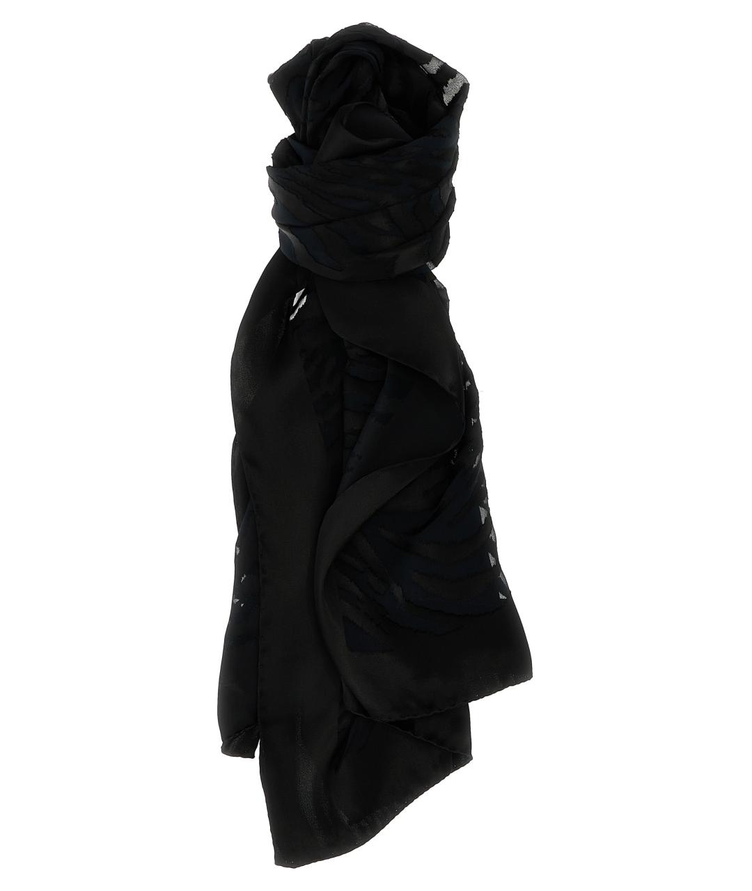 SAINT LAURENT Черный шарф, фото 1