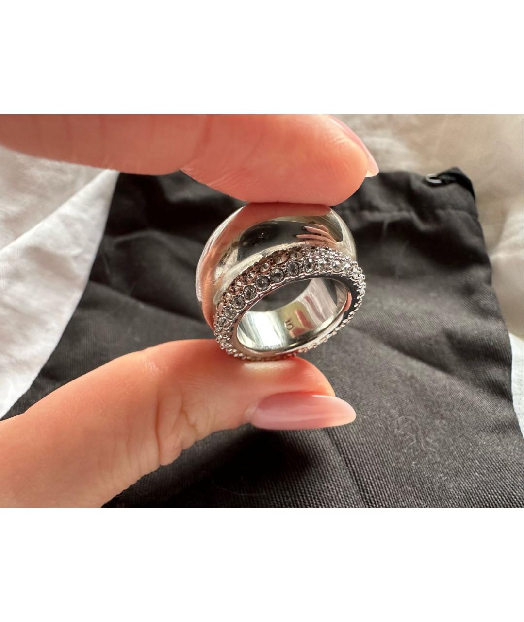SAINT LAURENT Серебряное серебряное кольцо, фото 5