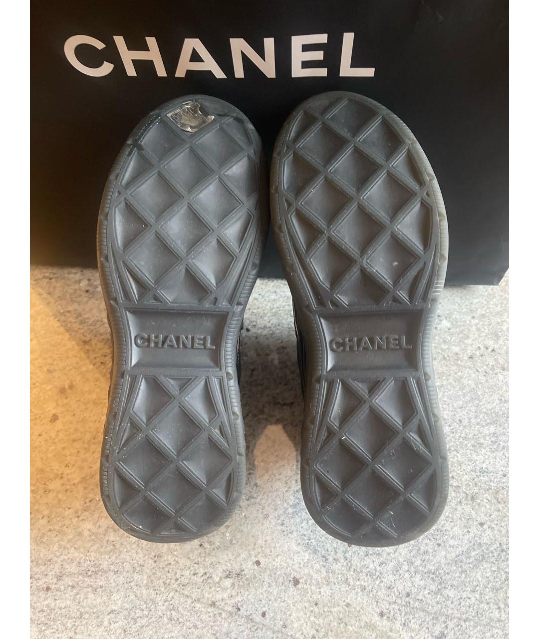 CHANEL PRE-OWNED Черные замшевые кроссовки, фото 5