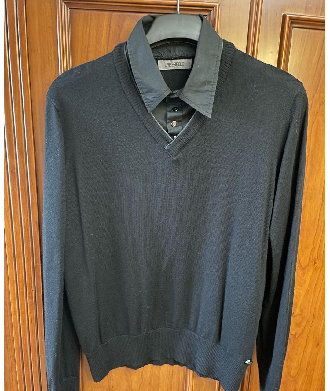 KARL LAGERFELD Черный шерстяной джемпер / свитер, фото 9
