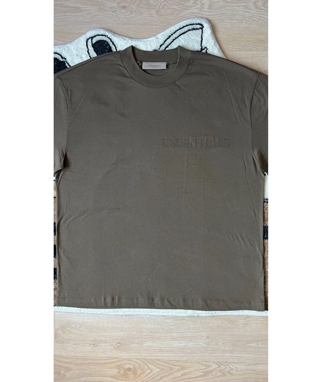 FEAR OF GOD ESSENTIALS Черная хлопковая футболка, фото 4