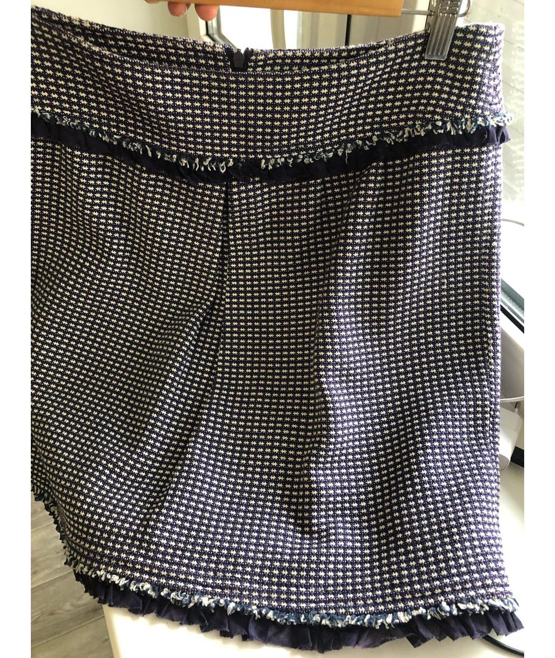 MAX&CO Синяя хлопковая юбка мини, фото 8