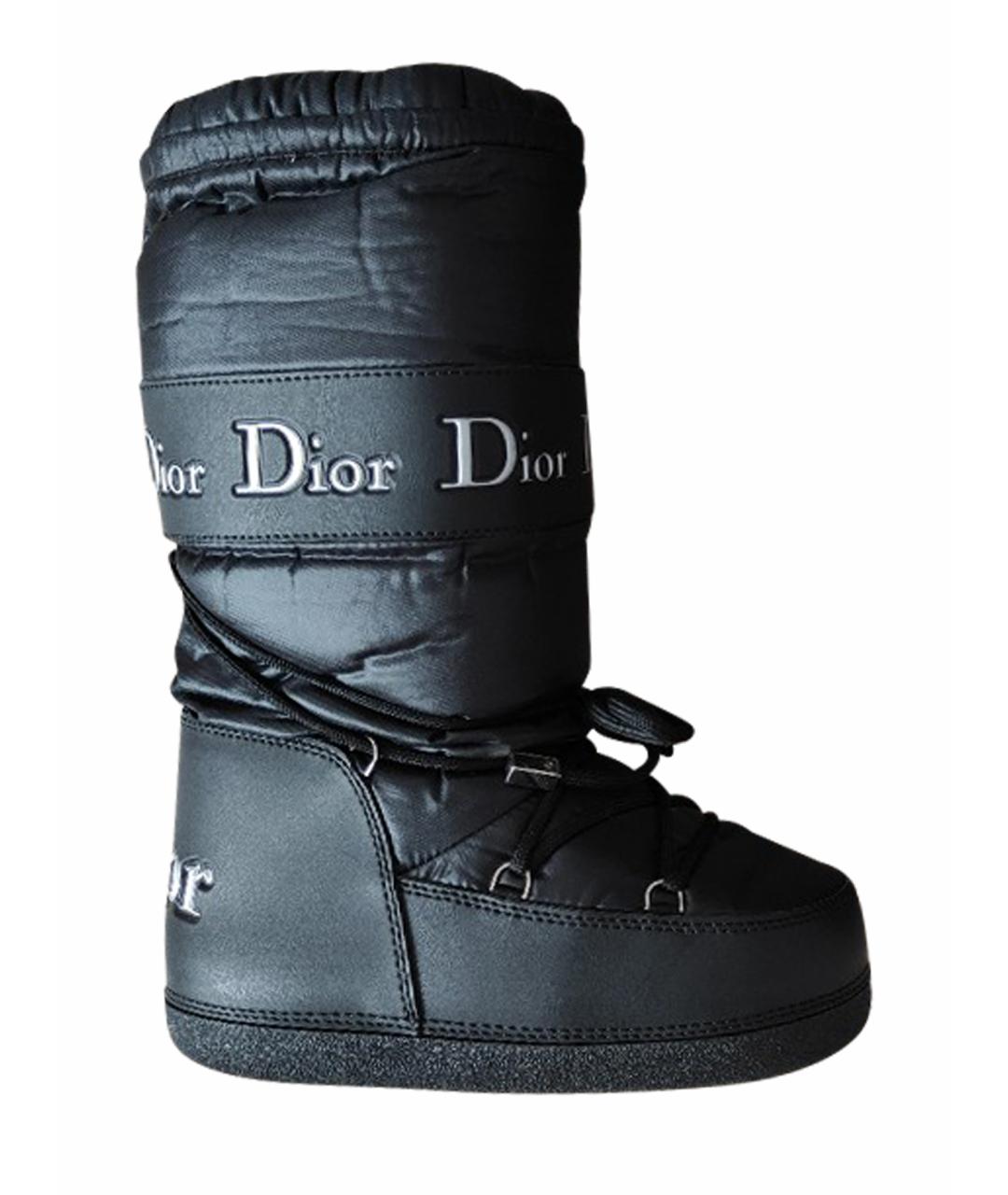 CHRISTIAN DIOR Черные синтетические ботинки, фото 1