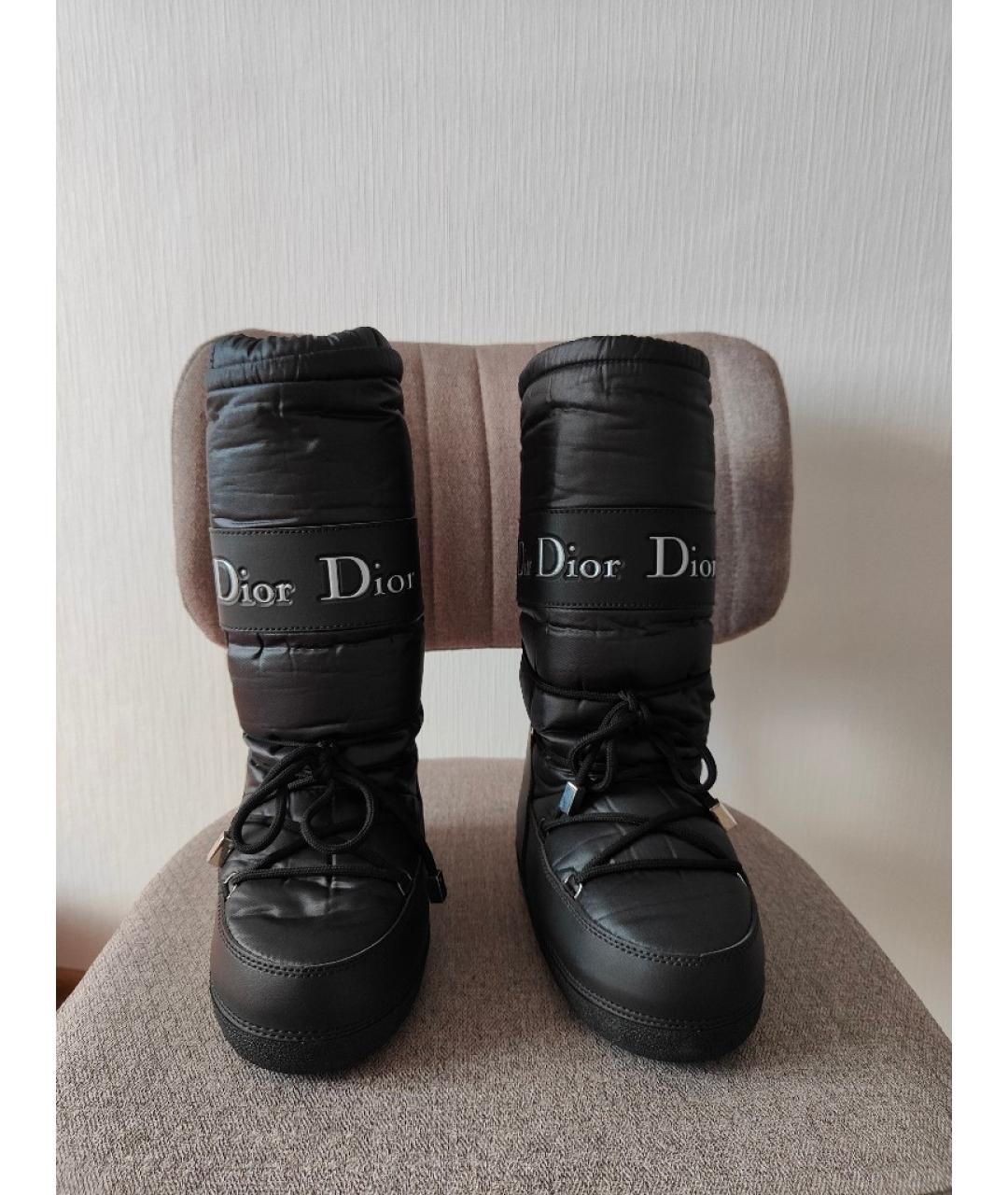 CHRISTIAN DIOR Черные синтетические ботинки, фото 3