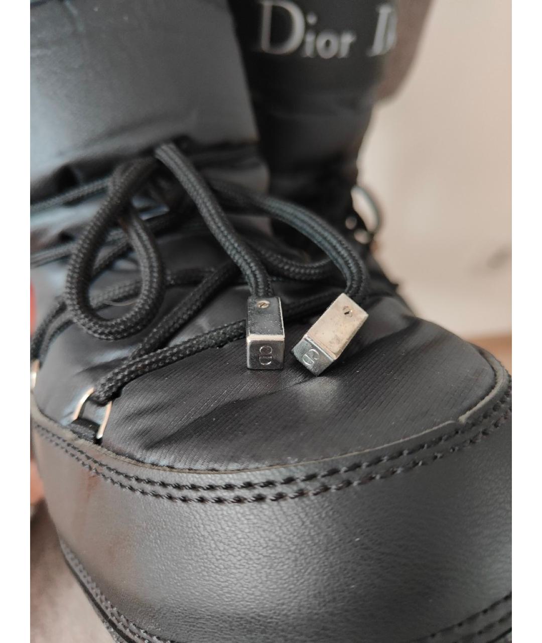 CHRISTIAN DIOR Черные синтетические ботинки, фото 8