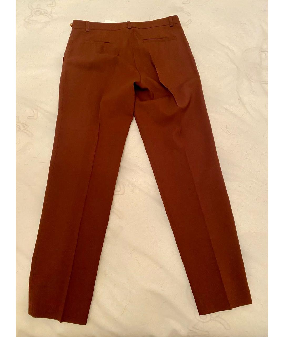 GUCCI Бордовые шерстяные брюки узкие, фото 2