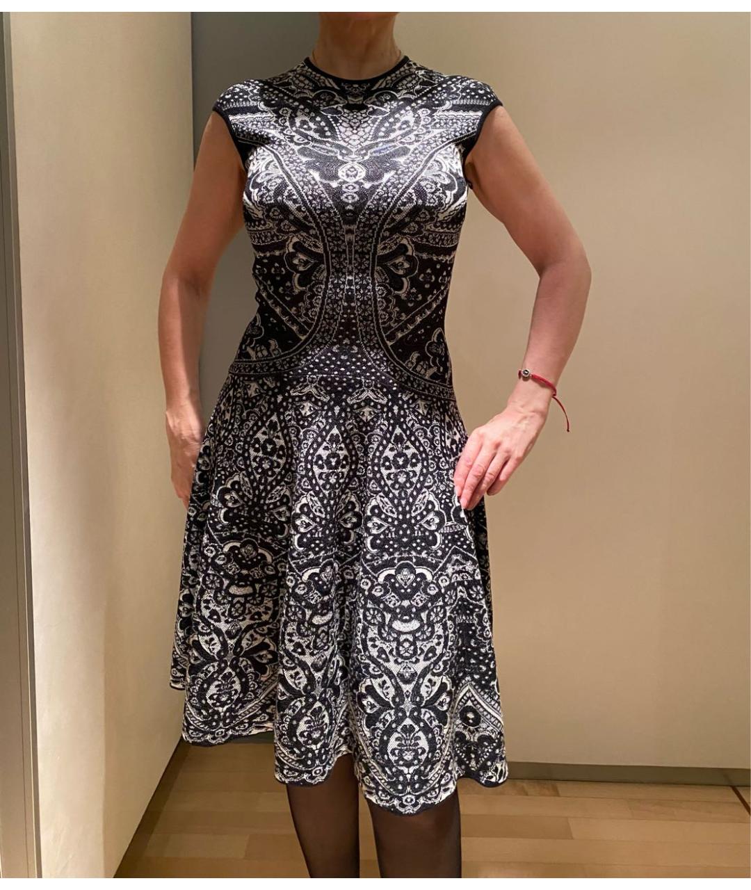 ALEXANDER MCQUEEN Черное шерстяное платье, фото 4
