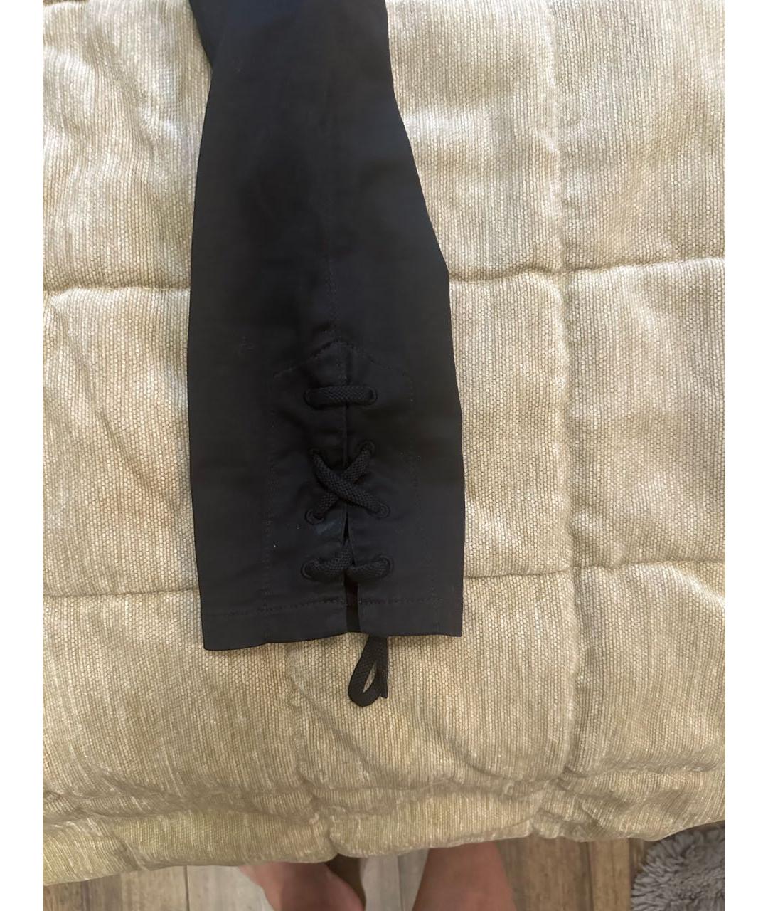 ERMANNO SCERVINO Черные хлопко-эластановые брюки широкие, фото 3