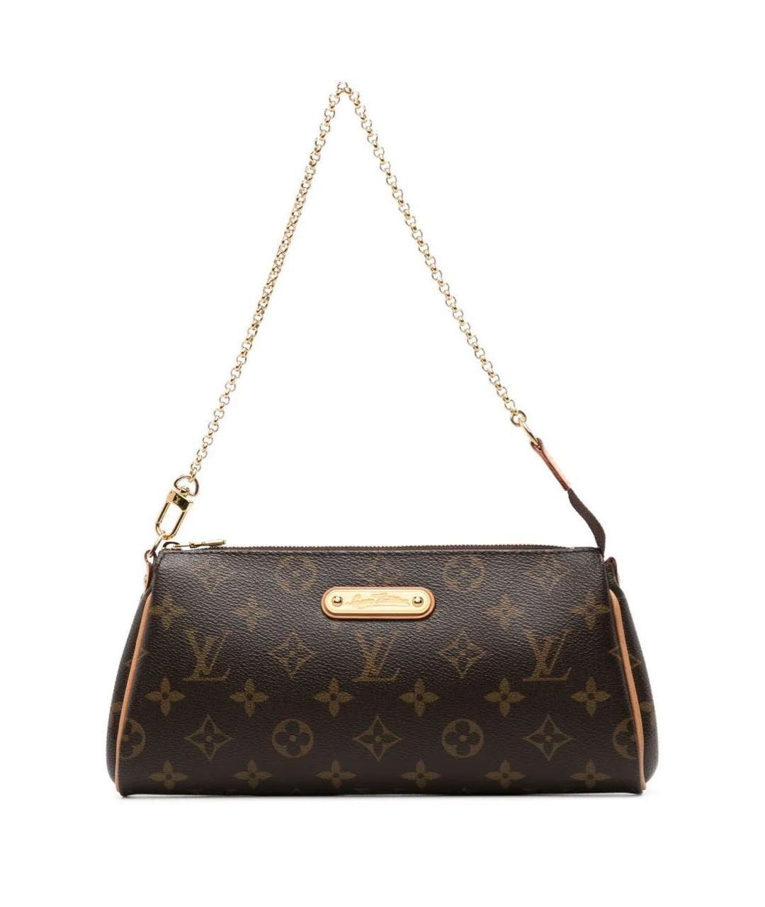 LOUIS VUITTON Коричневая кожаная сумка с короткими ручками, фото 1