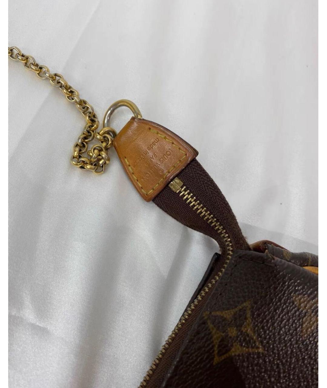 LOUIS VUITTON Коричневая кожаная сумка с короткими ручками, фото 6