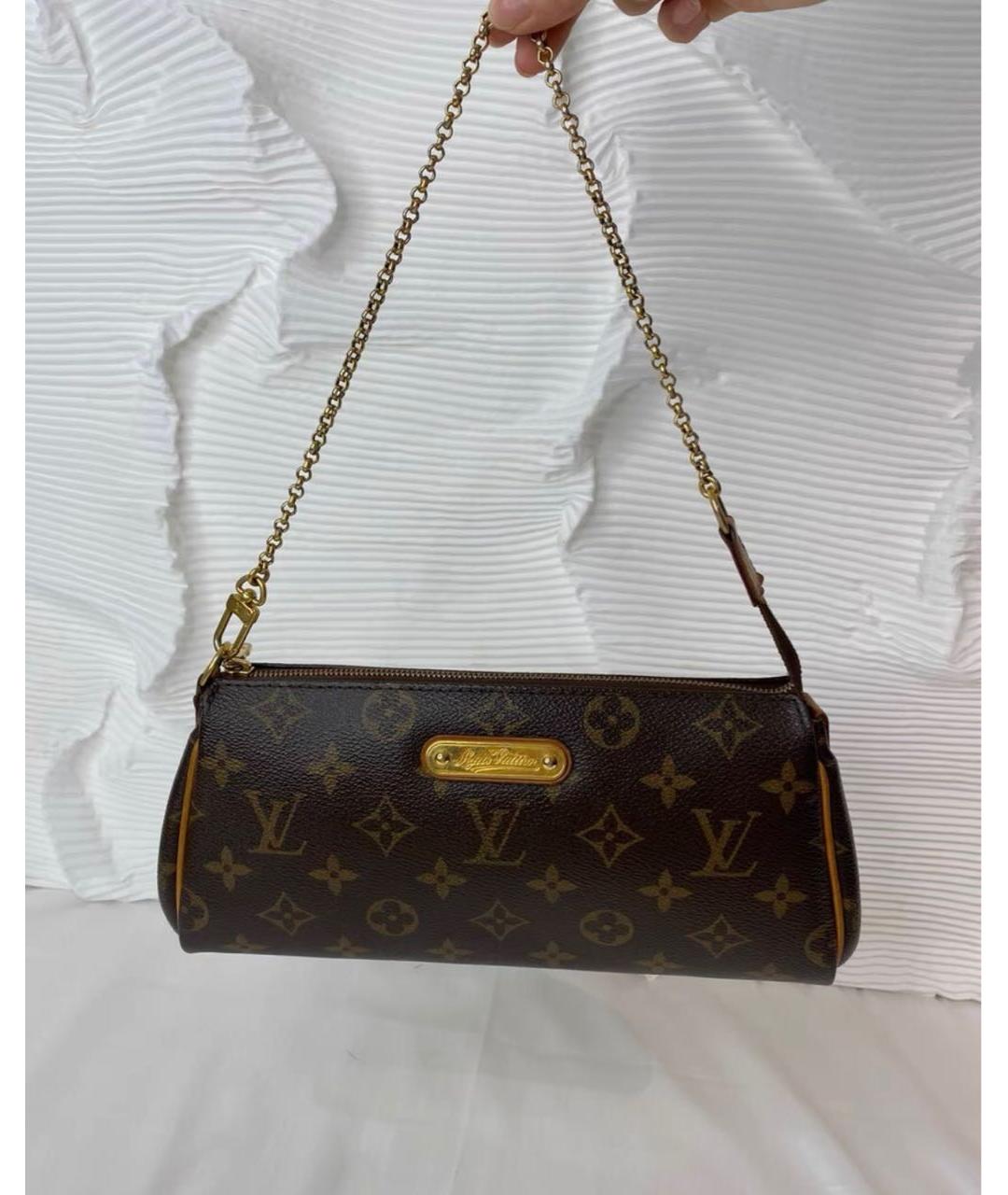 LOUIS VUITTON Коричневая кожаная сумка с короткими ручками, фото 2