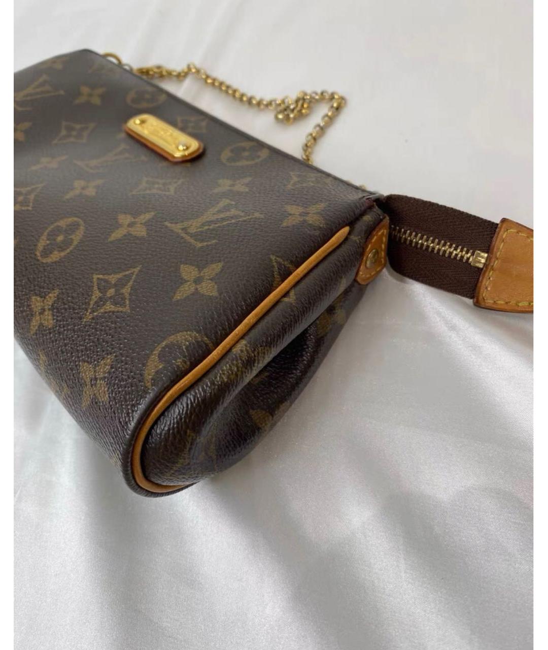 LOUIS VUITTON Коричневая кожаная сумка с короткими ручками, фото 5
